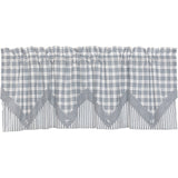 Farmstead Blue Layered Valance-Lange General Store