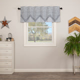 Farmstead Blue Layered Valance-Lange General Store
