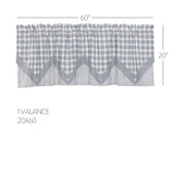 Farmstead Blue Layered Valance-Lange General Store