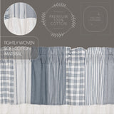 Farmstead Blue Patchwork Valance-Lange General Store