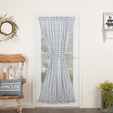 Sawyer Mill Blue Plaid Door Panel Curtain-Lange General Store