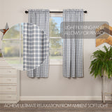 Farmstead Blue Plaid Short Panel Curtains