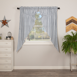 Sawyer Mill Blue Plaid Short Prairie Curtains-Lange General Store