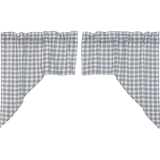 Sawyer Mill Blue Plaid Swag Curtains-Lange General Store