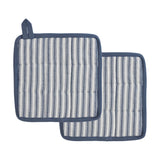 Farmstead Blue Pot Holders - Set of 2-Lange General Store