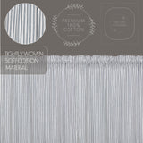 Farmstead Blue Ticking Stripe Door Panel Curtain