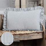 Farmstead Blue Ticking Stripe Fabric Pillow-Lange General Store