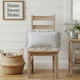Farmstead Blue Ticking Stripe Fabric Pillow-Lange General Store