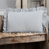 Sawyer Mill Blue Ticking Stripe Fabric Pillow-Lange General Store