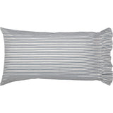 Farmstead Blue Ticking Stripe Pillow Cases Set