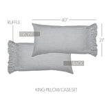 Farmstead Blue Ticking Stripe Pillow Cases Set