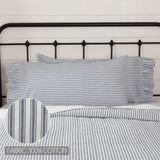 Farmstead Blue Ticking Stripe Pillow Cases Set