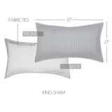 Farmstead Blue Ticking Stripe Sham-Lange General Store
