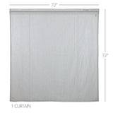 Farmstead Blue Ticking Stripe Shower Curtain