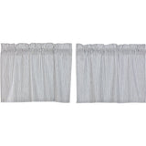 Sawyer Mill Blue Ticking Tier Curtains 24"-Lange General Store