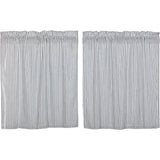 Sawyer Mill Blue Ticking Tier Curtains 36"-Lange General Store