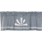 Farmstead Blue Windmill Valance