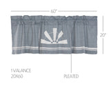 Farmstead Blue Windmill Valance