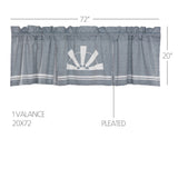 Farmstead Blue Windmill Valance