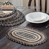 Farmstead Charcoal Braided Placemat - Set of 6