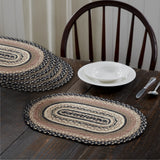 Farmstead Charcoal Braided Placemat - Set of 6