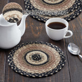 Farmstead Charcoal Braided Trivet 8" Set of 3