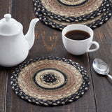 Farmstead Charcoal Braided Trivet 8" Set of 3