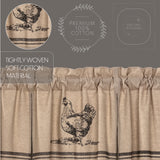 Farmstead Charcoal Chicken Valance