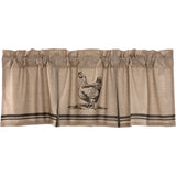 Farmstead Charcoal Chicken Valance