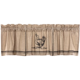 Farmstead Charcoal Chicken Valance