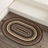 Farmstead Charcoal Collection Braided Rugs - Oval-Lange General Store