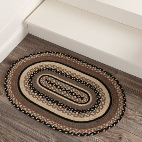 Farmstead Charcoal Collection Braided Rugs - Oval-Lange General Store