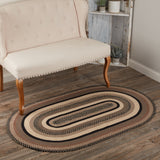 Farmstead Charcoal Collection Braided Rugs - Oval - Lange General Store