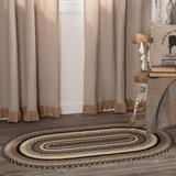 Farmstead Charcoal Collection Braided Rugs - Oval - Lange General Store