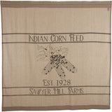 Sawyer Mill Charcoal Corn Feed Shower Curtain-Lange General Store