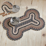 Farmstead Charcoal Dog Bone Braided Rug-Lange General Store