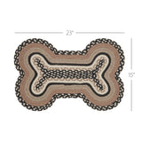 Farmstead Charcoal Dog Bone Braided Rug-Lange General Store