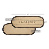 Farmstead Charcoal Farmhouse Braided Table Runners-Lange General Store
