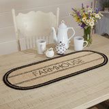 Farmstead Charcoal Farmhouse Braided Table Runners-Lange General Store