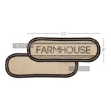 Farmstead Charcoal Farmhouse Braided Table Runners-Lange General Store