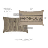 Farmstead Charcoal Farmhouse Pillow