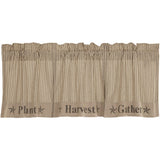 Sawyer Mill Charcoal Gather Valance-Lange General Store