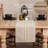 Farmstead Charcoal Grain Sack Stripe Table Runners