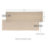 Farmstead Charcoal Grain Sack Stripe Table Runners