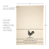Farmstead Charcoal Kitchen Towel - Poultry-Lange General Store