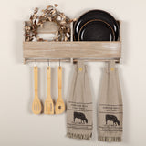 Farmstead Charcoal Kitchen Towels - Cow-Lange General Store