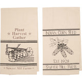 Farmstead Charcoal Kitchen Towel - Plow and Corn-Lange General Store