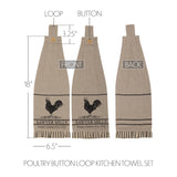 Farmstead Charcoal Kitchen Towels - Poultry-Lange General Store
