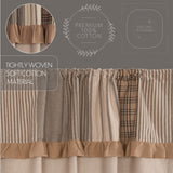 Farmstead Charcoal Patchwork Short Panel Curtains