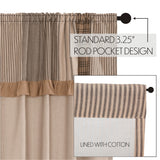 Farmstead Charcoal Patchwork Short Panel Curtains